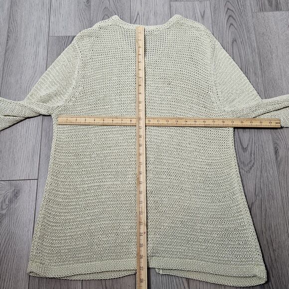 Sigird Olsen Button Up Cardigan Sweater Women’s Size 1x Light Sage Loose Knit - Picture 4 of 6